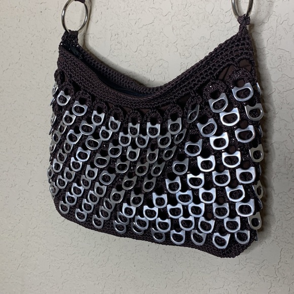 Hand crochet pop top purse - Picture 5 of 7